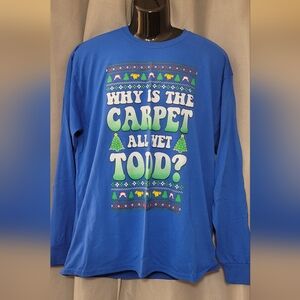 Blue Graphic Long Sleeve Shirt